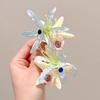 Hair Clip Blue Flowers Starfish Decoration Hair Pin Beach-themed Hair Barrette Tropical Hair Accessory Daily Wear