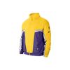 Nike Los Angeles Lakers Logo Print Zip-Up Stehkragenjacke und Kordelzug-Jogginghosen Set Herren Sportbekleidungsset Gelb Lila AV0619-504