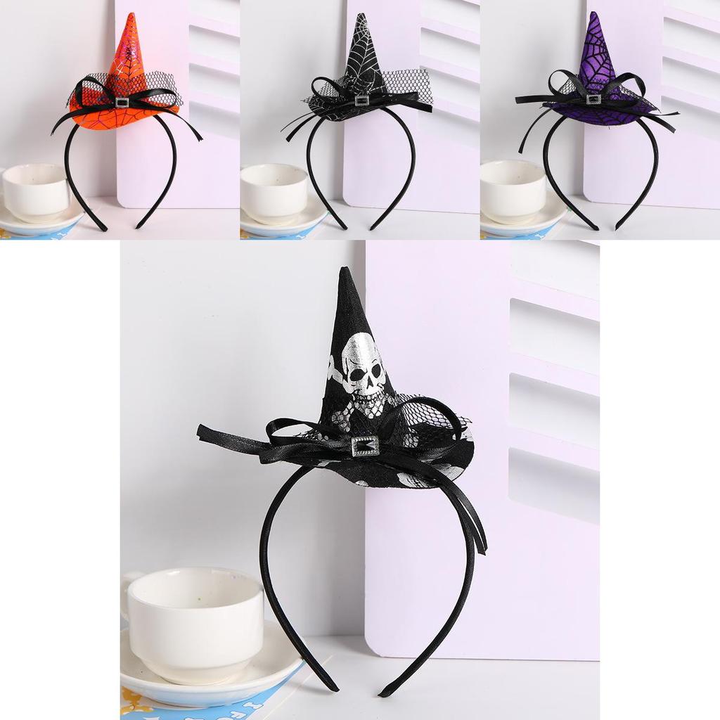 Handmade Halloween Hair Accessory With Spider And Witch Hat For Cosplay And Parties