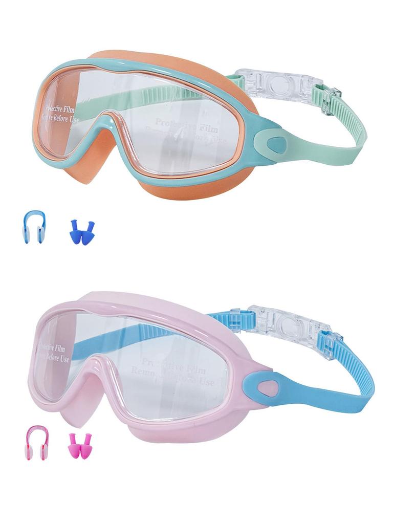 High-Definition, Anti-Fog, Waterproof Swimming Goggles with Earplugs for Adults