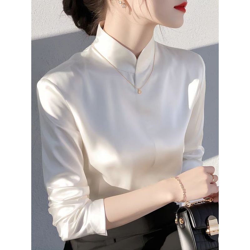 

Рубашка с воротником-стойкой в уникальном шикарном красивом необычном супер милом новом китайском стиле для женщин Figure color [In Stock]] M