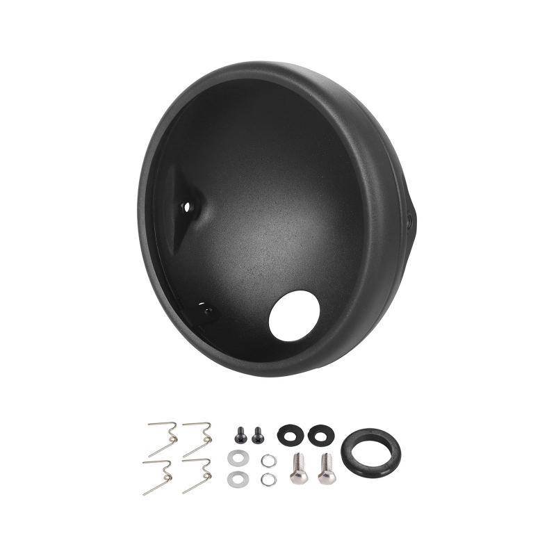Motorcycle Headlight Shell Cover Universal 7" LED Headlamp Housing Retro Headlight Bracket Lamp
