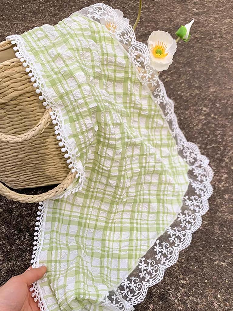1 ks Retro krajková šála z 50. let Trojcípý šátek na krk Vyšívaná krajková šála Vlasový zábal Květinové háčkované vlasové bandany pro ženy dívky