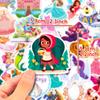 50 Märchenprinzessinnen-Aufkleber Cartoon Handbuch Material Mädchen Kinder Wasserbecher-Aufkleber