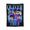 Oliver Tree Doodle Design Wool Blanket  Funny Throw Blankets for Home xcm Quilt