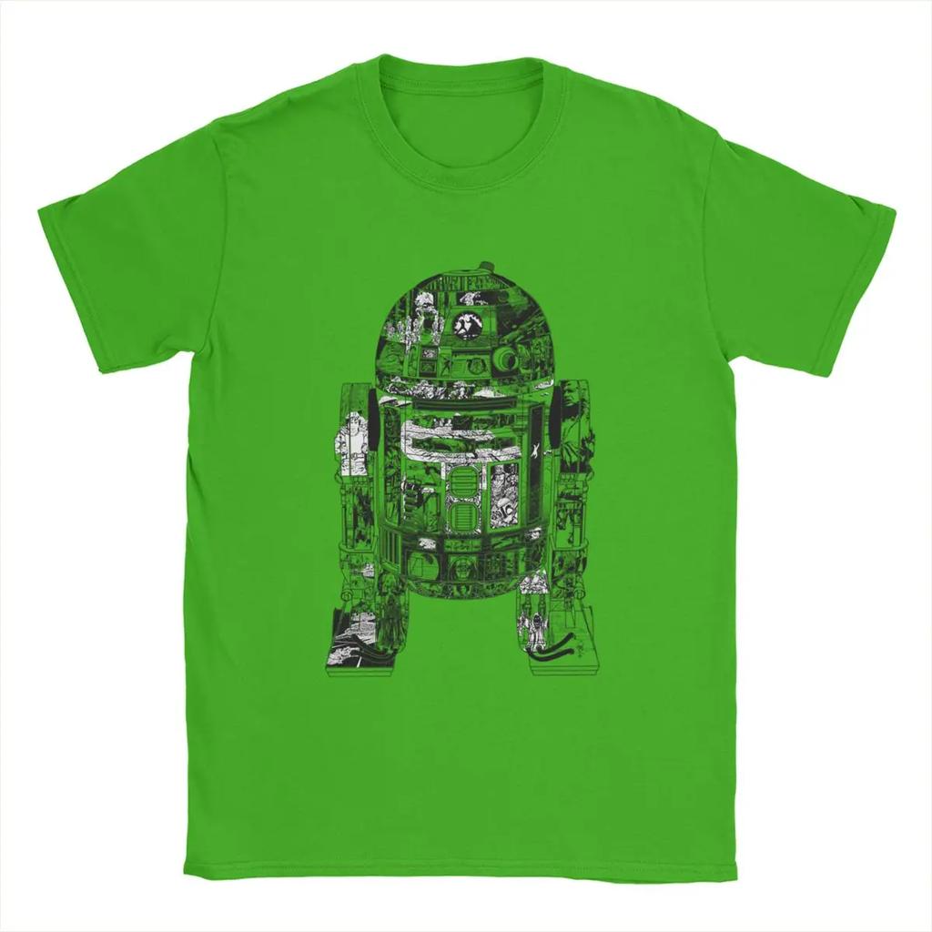 Vintage Epic R2D2 Stars Wars T-Shirt Men Crew Neck Pure Cotton T Shirts Short Sleeve Tees Plus Size Tops