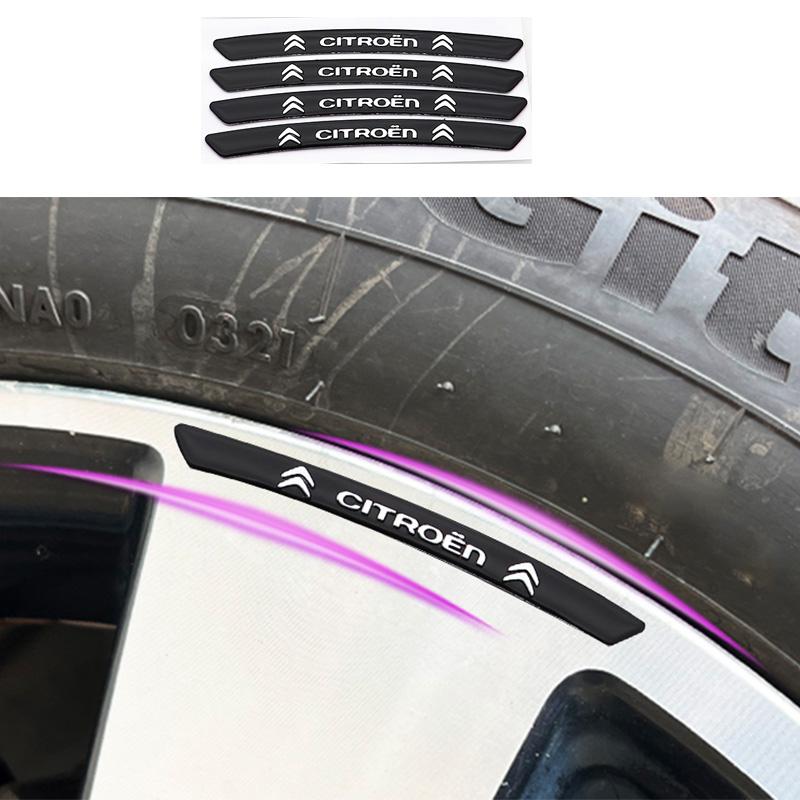 4pcs 3D Citroen aluminum car wheel emblem sticker Wheel Center Hub auto Rim refit badge covers sticker styling accessories