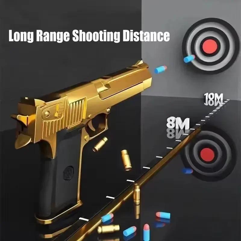 QEducational Toy Gun Shell Ejecting Toy Foam Soft Bullet Blaster For Kids Boys Adults Airsoft Pistol Children Birthday Gift