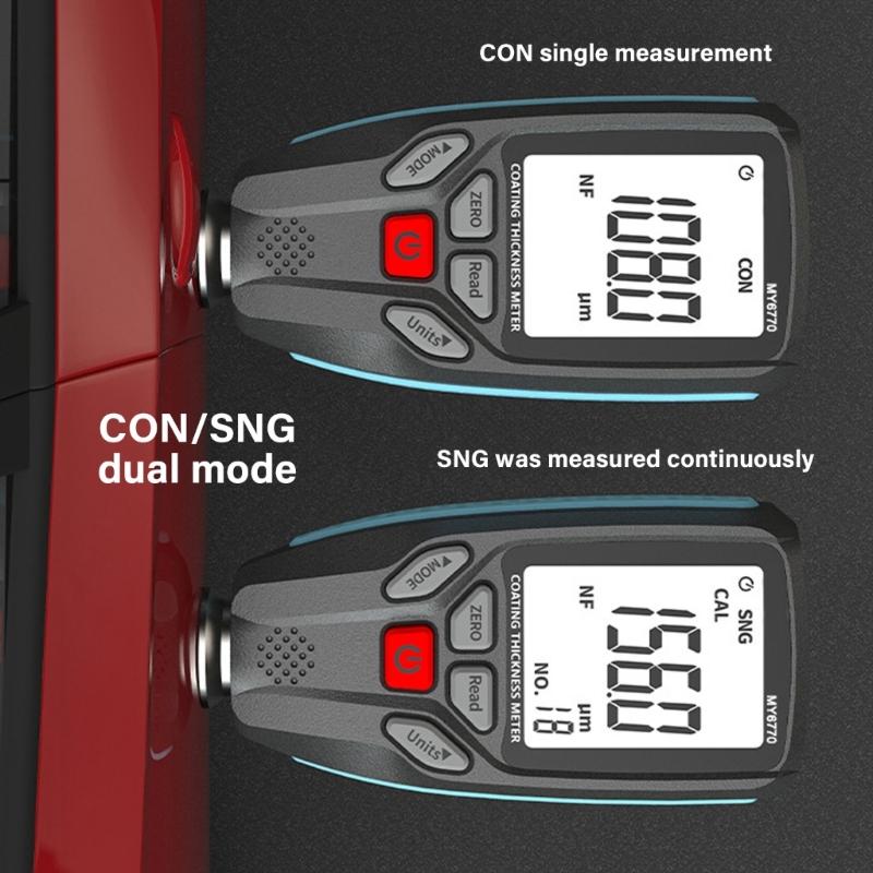 Professional Coating Thickness Gauges Coating Tester Auto Shutoff backlight Display for Auto Repair Shops & Metalworking