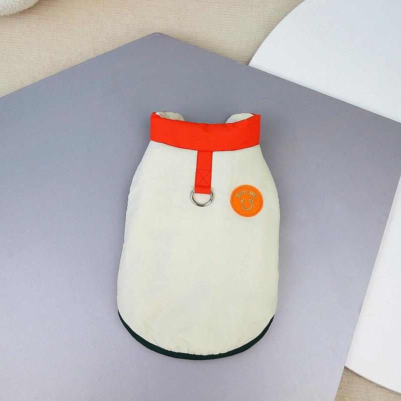 

INS Японско-корейское осенне-зимнее пальто для собак - Смайлик, красочное, хлопковое для щенков тедди и бишонов XS (2.5-4 lbs)