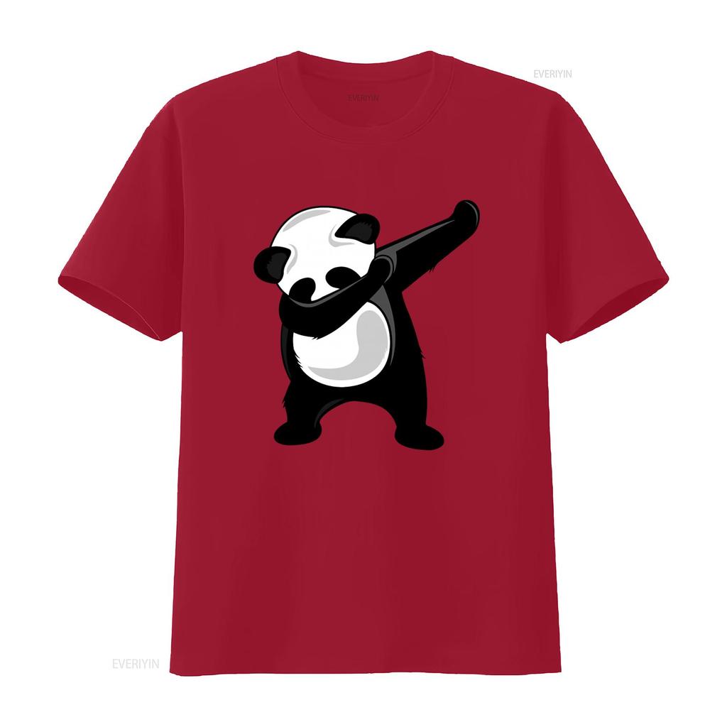 Dabbing Panda T Shirt for Casual Fashion vintage Washed Stretched Top For Everyday Wear Unisex fashion Soft designer clothes