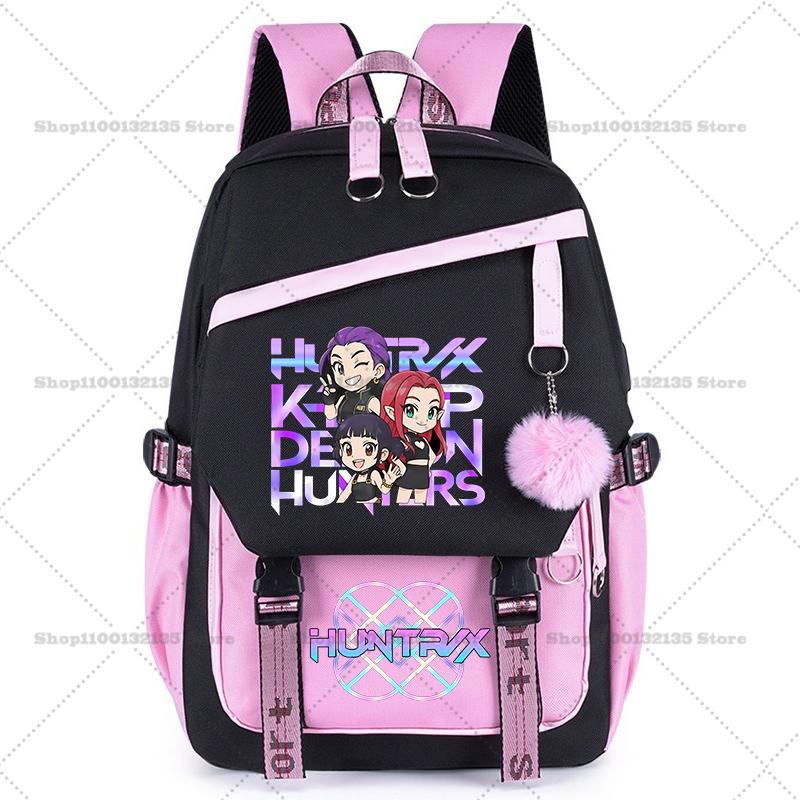 Kpop Dämonenjäger Rucksack für Junge Mädchen Schülerin Teenager Schultaschen Damen Herren Rucksack Kawaii Reise Rucksack Mochila Hohe Qualität Geschenk