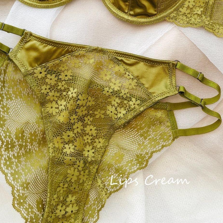 French Coquette Lace Soft Underwire Bra Set, Half Cup Push Up Back Beauty Small Bust Women Lingerie Set