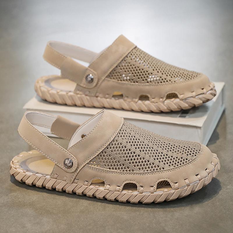 Outdoor Men Leather Sandals for Men Beach Shoes Roman Mens Shoes