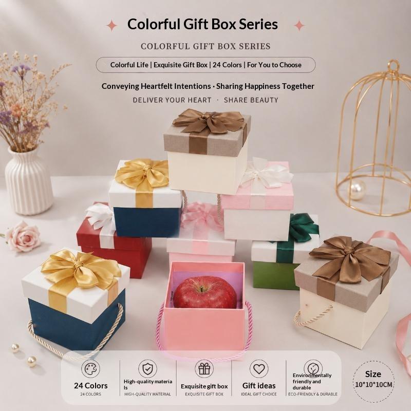 Christmas Paper Gift Box Set 1 Pack Durable Xmas Favor Packing Containers for Holiday Party Gifts Home Decoration