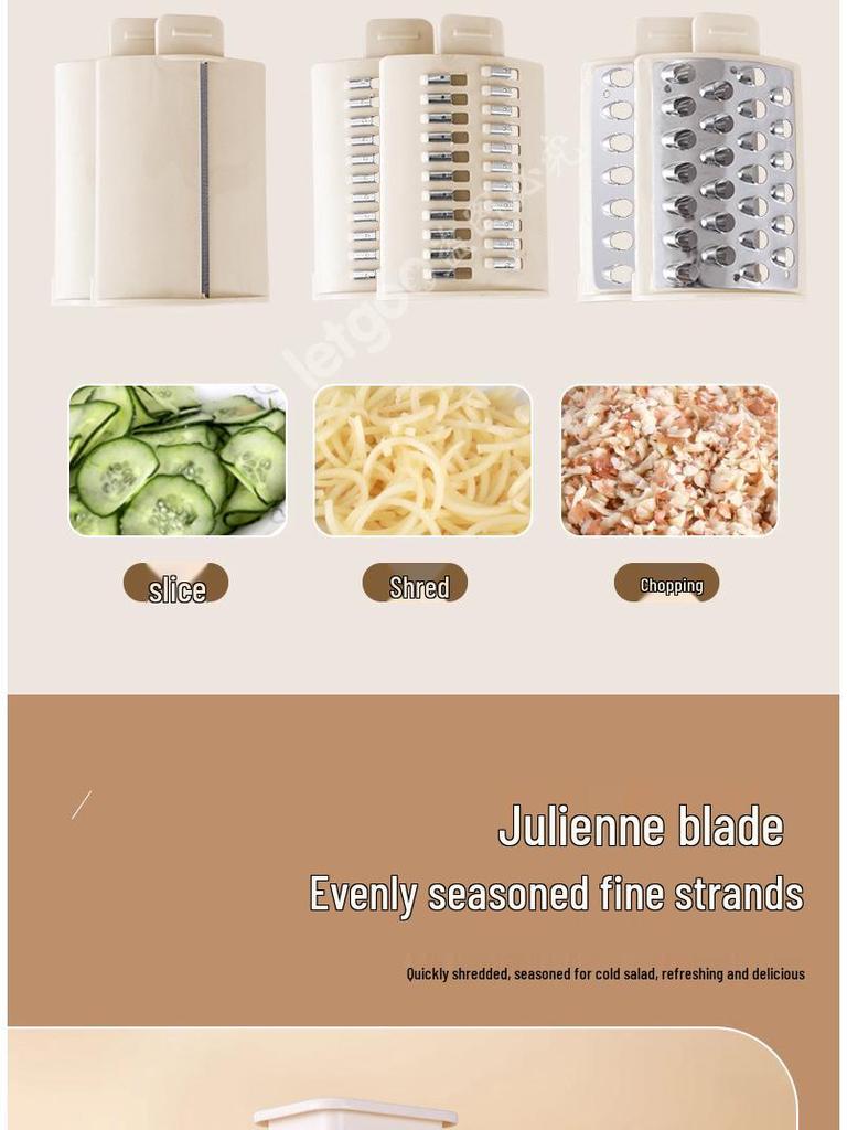 Electric Multifunctional Vegetable Cutter & Grater for Potatoes and Carrots