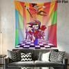 Clown Chase Whimsical Fun Tapestry Fashion Print Background Cloth Homestay Soft Decoration Tapestry Background Wall Hanging Cloth Work Of Art