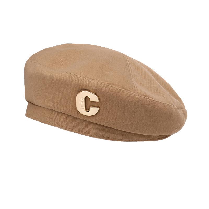 Spring and Autumn Fashion Show Face Small Beret Children Casual Big Head Circumference Painter Hat Women Newsboy Hat
