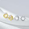 Factory  925 Sterling Silver Heart Zircon Pendant Necklaces for Women Daily Wear Silver Necklace Wedding Jewelry Gift