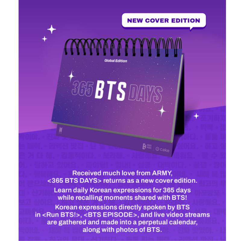 365 BTS DAYS (New Cover Edition) – Desk Calendar + Poster + Sticker Set