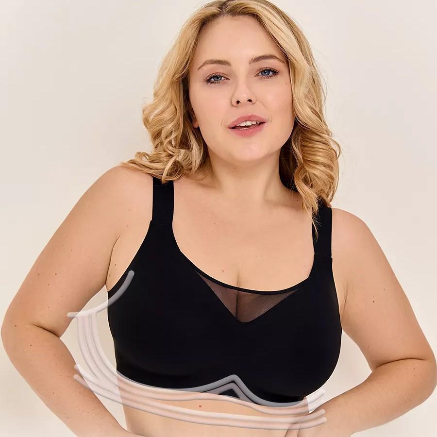 Reggiseno Senza Cuciture Taglie Forti ZON - Minimizzatore del Seno, Supporto Laterale, Senza Ferretto, Design con Colla Gelatinosa