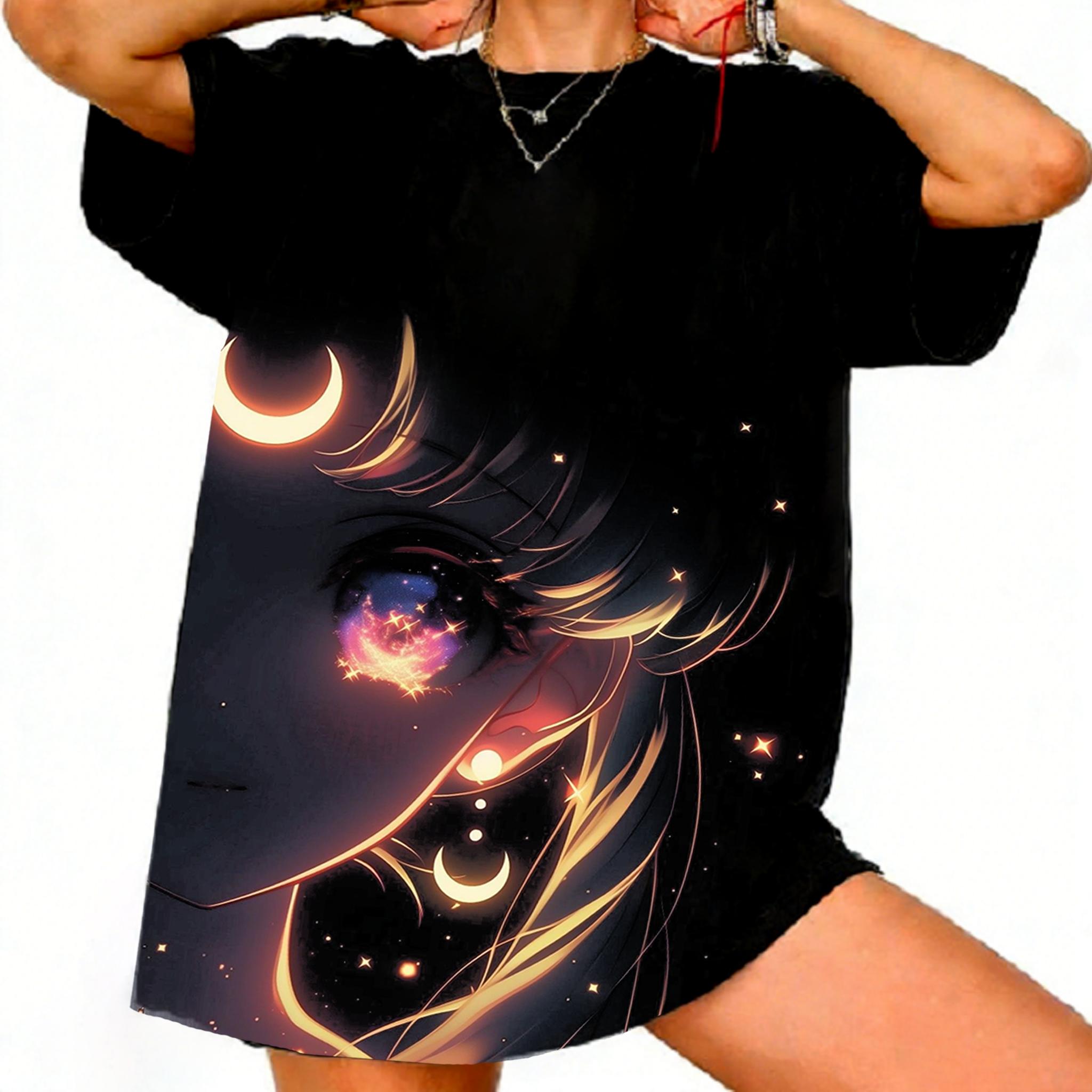 

Sailor Moon Retro 90s Anime Graphic T Shirt Summer Cotton Unisex Women Tee Streetwear Casual Trend Short Sleeve Couple Hip Hop Top 3XL