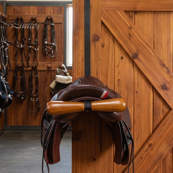 Stabiler Sattelhalter 1/2 Stück Pferd T-förmiger Haken, Robuster Ständer mit Aufhängeschlaufe für Sattelgurte, Platzsparender Halterständer für Ställe, Scheunen, Shows