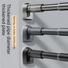 Up To 2.7m Adjustable Stainless Steel Shower Curtain Rod Clothes Drying Rack No-Drill Telescopic Pole for Laundry Room Bathroom