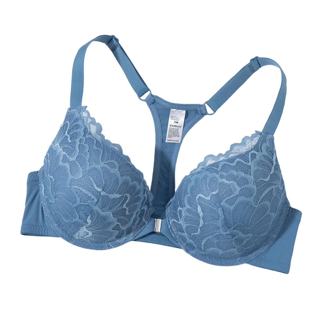 Exclusive for Lace French Sexy Gathering Large Size Bra Adjustable Comfortable Front Buckle Beautiful Back Underwear