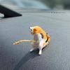 Funny Fishing Cats Figurine Safe Dashboard Display Resin Automotive Interior Decoration Rearview Air Outlet Pendant