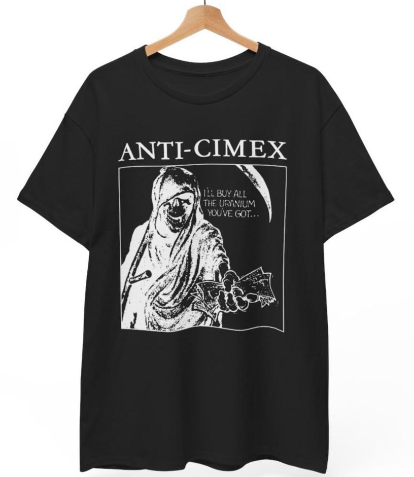 Anti Cimex Uranium Rock T-Shirt D-Beat Crust Punk Sweden Unisex Tee