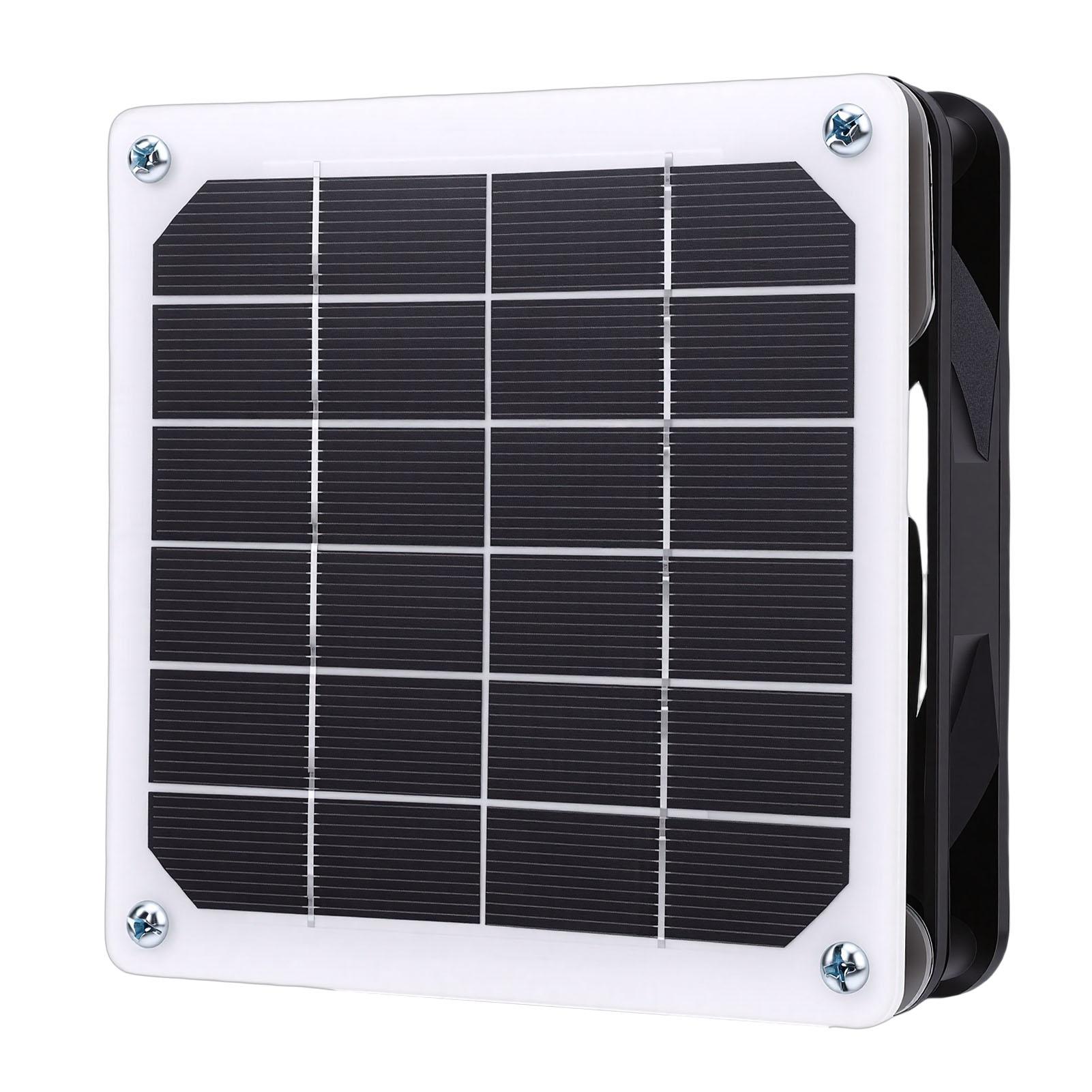

Monocrystalline Solar Panel Vent Fan 2 in 1 Integrated Design 3W Solar Powered Exhaust Fan for Shed Chicken Coop