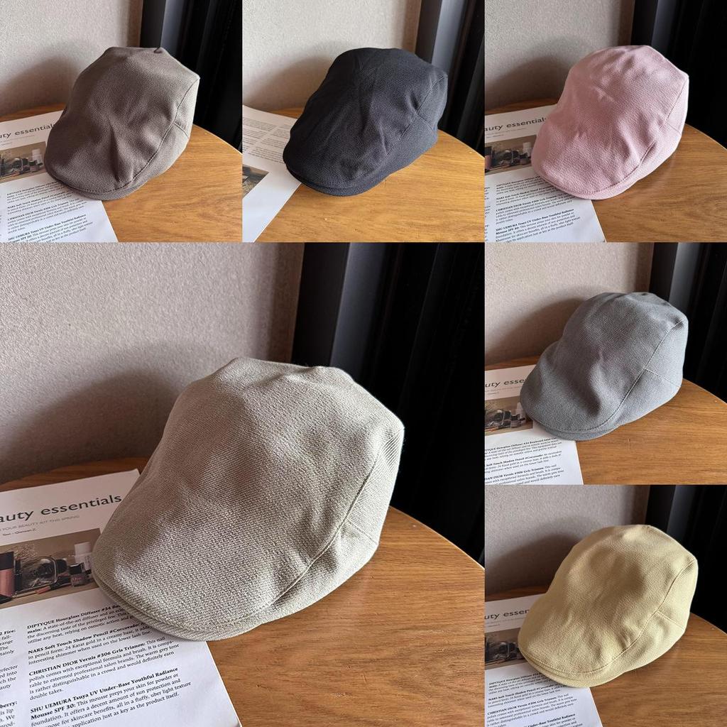 Retro Brim Wide Cotton Cap For Autumn Winter Seasonal Sun Unisex Protection