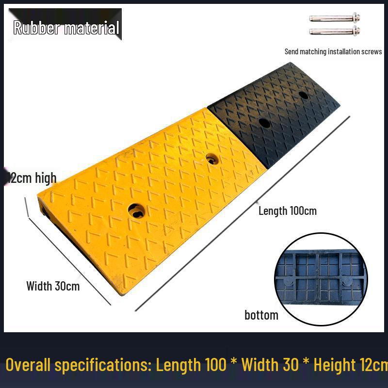 Rubber Car Ramp: Multipurpose Mat for Curbs, Thresholds, and Speed Bumps