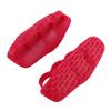 1 Pair Workout Grips Multifunctional Weight Lifting Rubber Gym Grips for Barbell and Dumbbell Red
