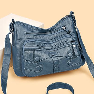 New Trendy Middle-aged Mothers with Large Capacity Simple and Fashionable Atmospheric Middle-aged and Elderly One-shoulder Diagonal Straddle Bag