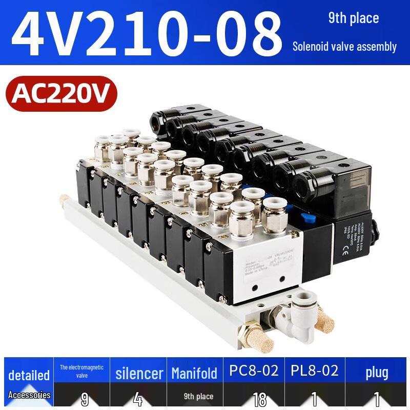 

Pneumatic Solenoid Control Valve CN plug (adapter included)