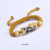Dragon Knot Sterling Silver Color-Changing Pixiu Bracelet - Men's Woven Rope Pikachu Gift for Boyfriend
