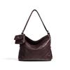 2025 Retro Cowhide Double-Layer Shoulder Messenger Bag – Large Capacity Women's Commuter Tote