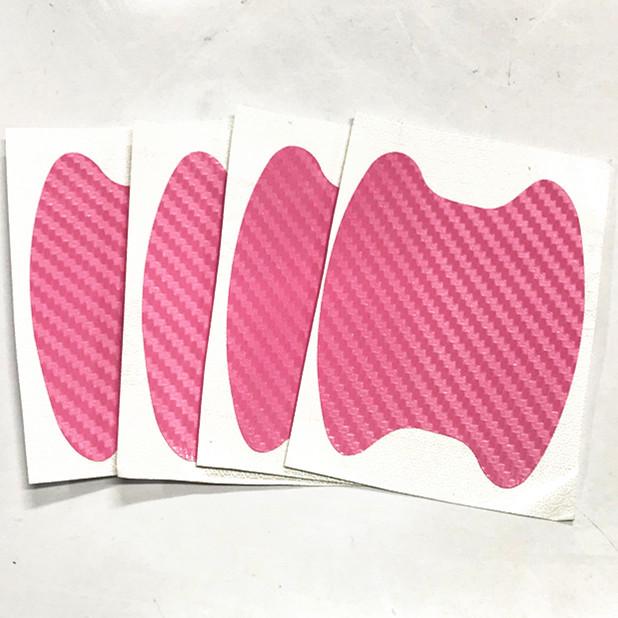 Carbon Fiber Car Door Handle Protective Stickers, 4-Piece Set