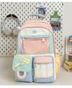 Schoolbag New High-value College Style Japanese Ins Fresh and Sweet Backpack Contrasting Color Splicing Junior High School Backpack
