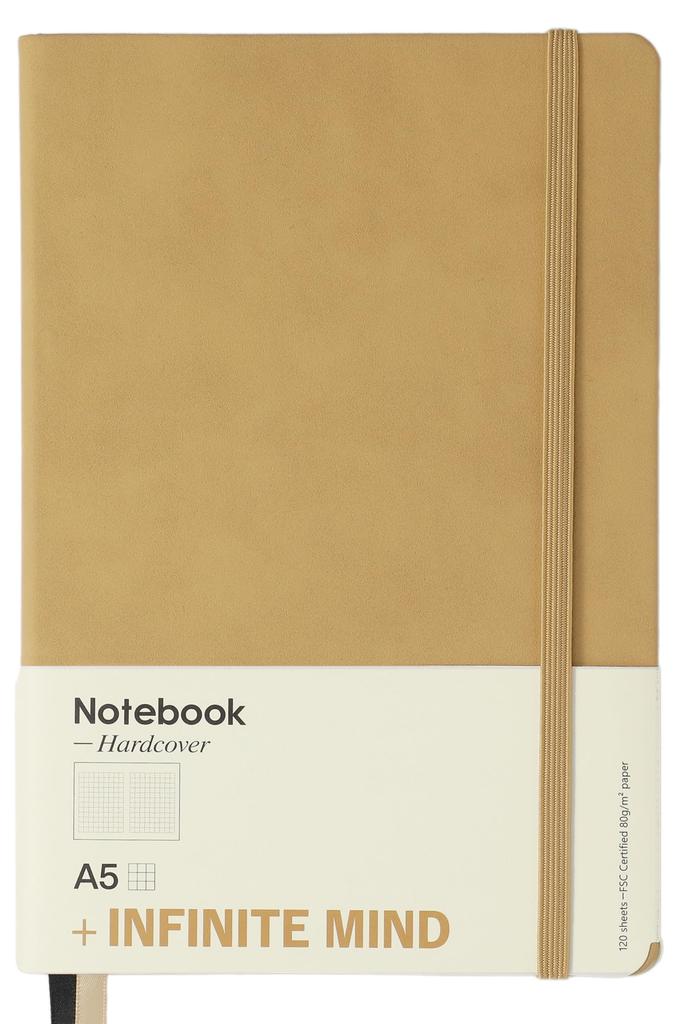 INFINITE MIND Hardcover A5 PU Leather Expand Your Improve Your Mind Through Stylish School Stationery PU 5mm Notebook, Imagination, Writing, Journal,