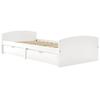 Solid Wood Bed with 2 Drawers White Pine Wood 90x200 Cm