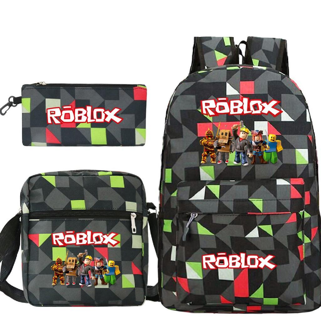 Primary And Secondary School Students Casual Schoolbag Three-Piece Cartoon Game Merchandise Printed Children'S Fashion Backpack