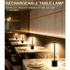 Cordless Table Lamp Set of 2, Rechargeable 5000mAh Battery Operated Outdoor Table Lamps, Portable LED Desk Lamp, 3 Color Dimmable Table Light for