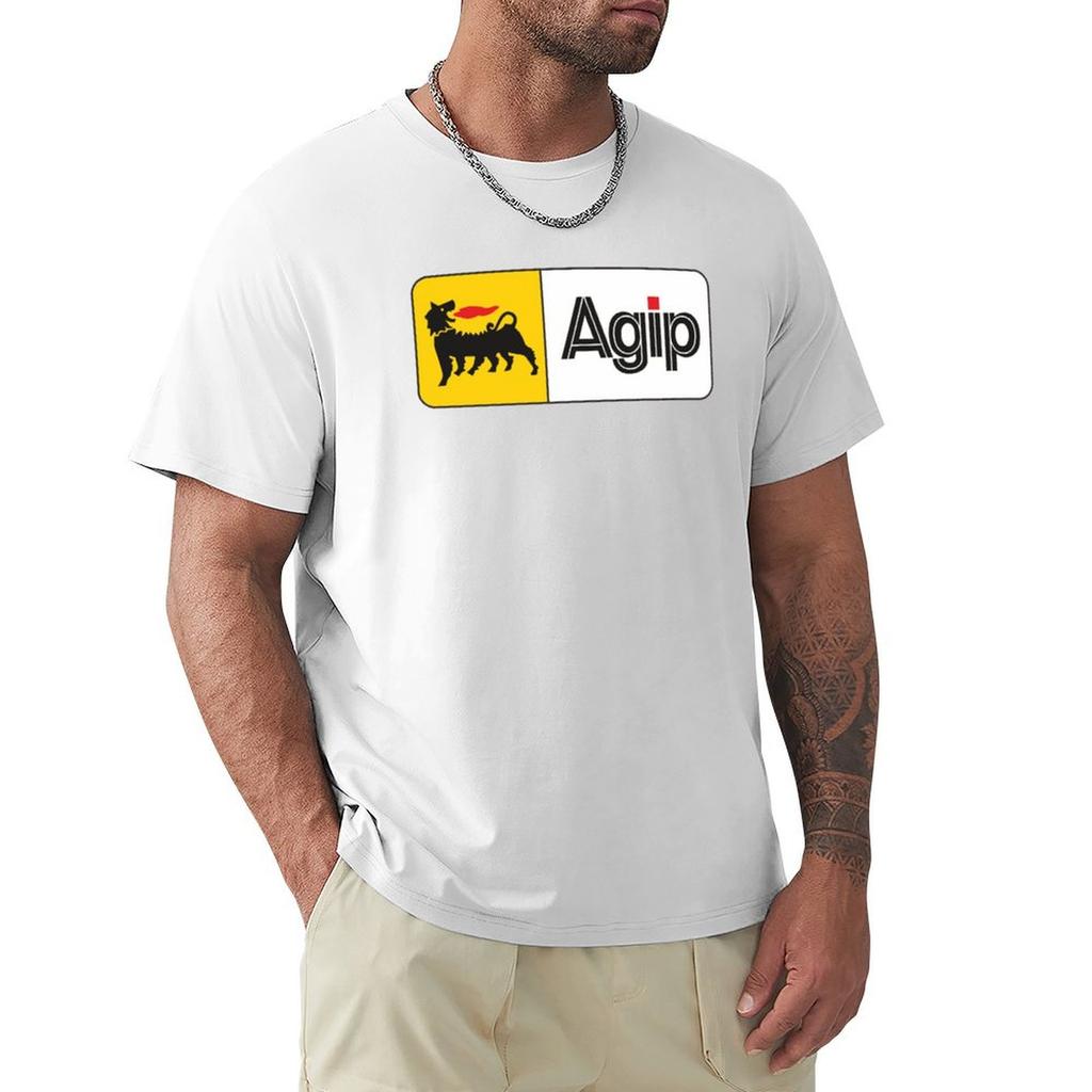 Agip Logo Merchandise TShirt Industrial Work Tee Shirt