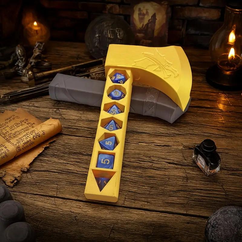 Tomahawk Würfelaufbewahrungsbox Kommt mit einem Satz Würfel, 22mm Standard Polyedrisches Würfelset, Ideale Tischspielzimmer Dekoration