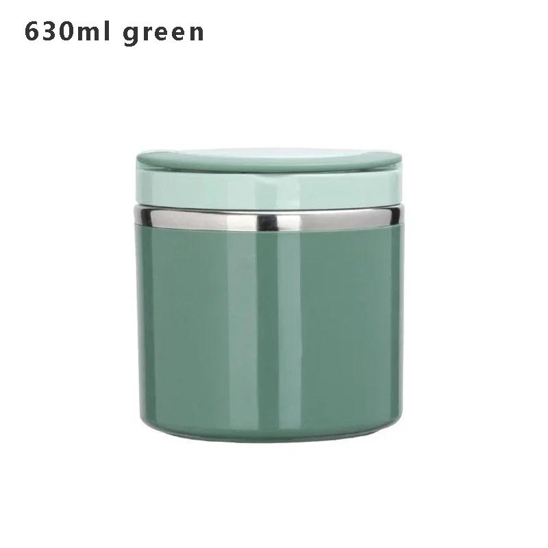 630/1000ml Thermal Soup Cup Insulated Food Jar Stainless Steel Bento Box Microwavable Lunch Containers for School Children
