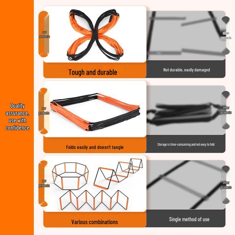 Escada Multifuncional de Agilidade e Fitness Infantil: Design de Borboleta, Amarelinha, Barreiras, Step Trainer de Basquete, Escada de Corda.