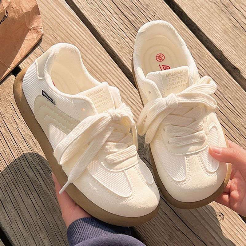 Dexun shoes women's 2025 spring and summer versatile little white shoes breathable mesh board shoes niche ins tide sports and leisure shoes